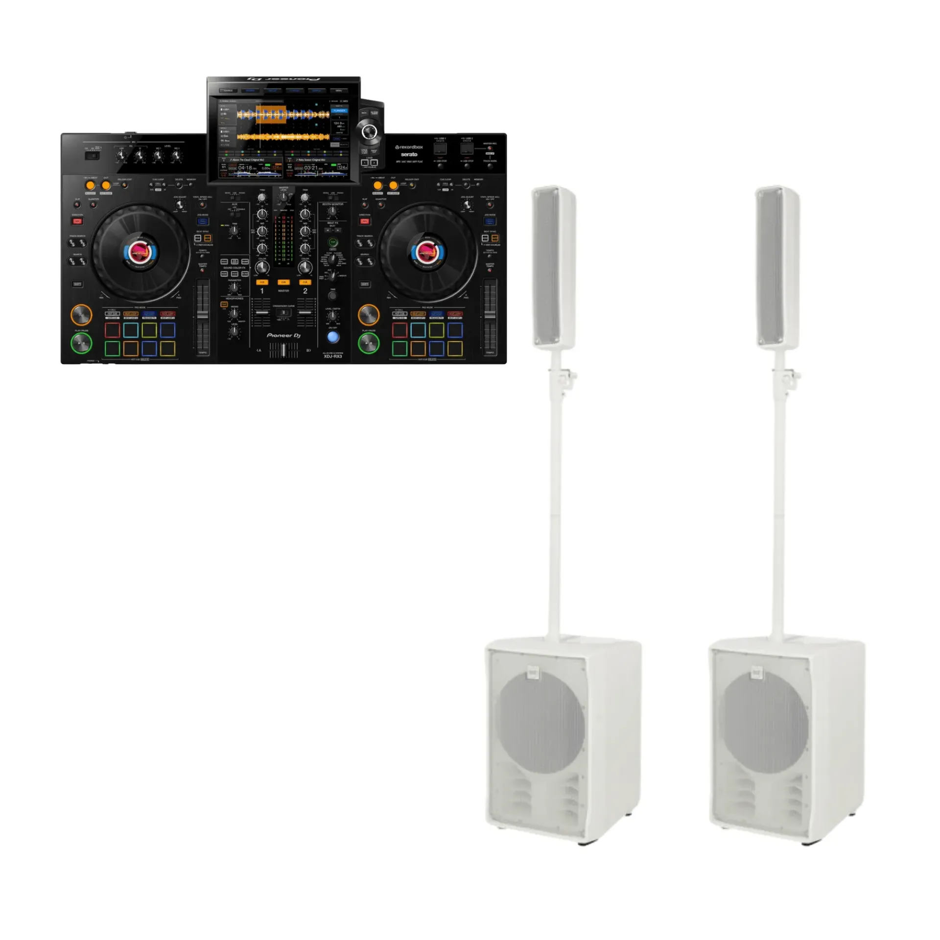 PACK BASIC 2 - PIONEER RX3 + RCF EVOX JMIX8 White PACK 
