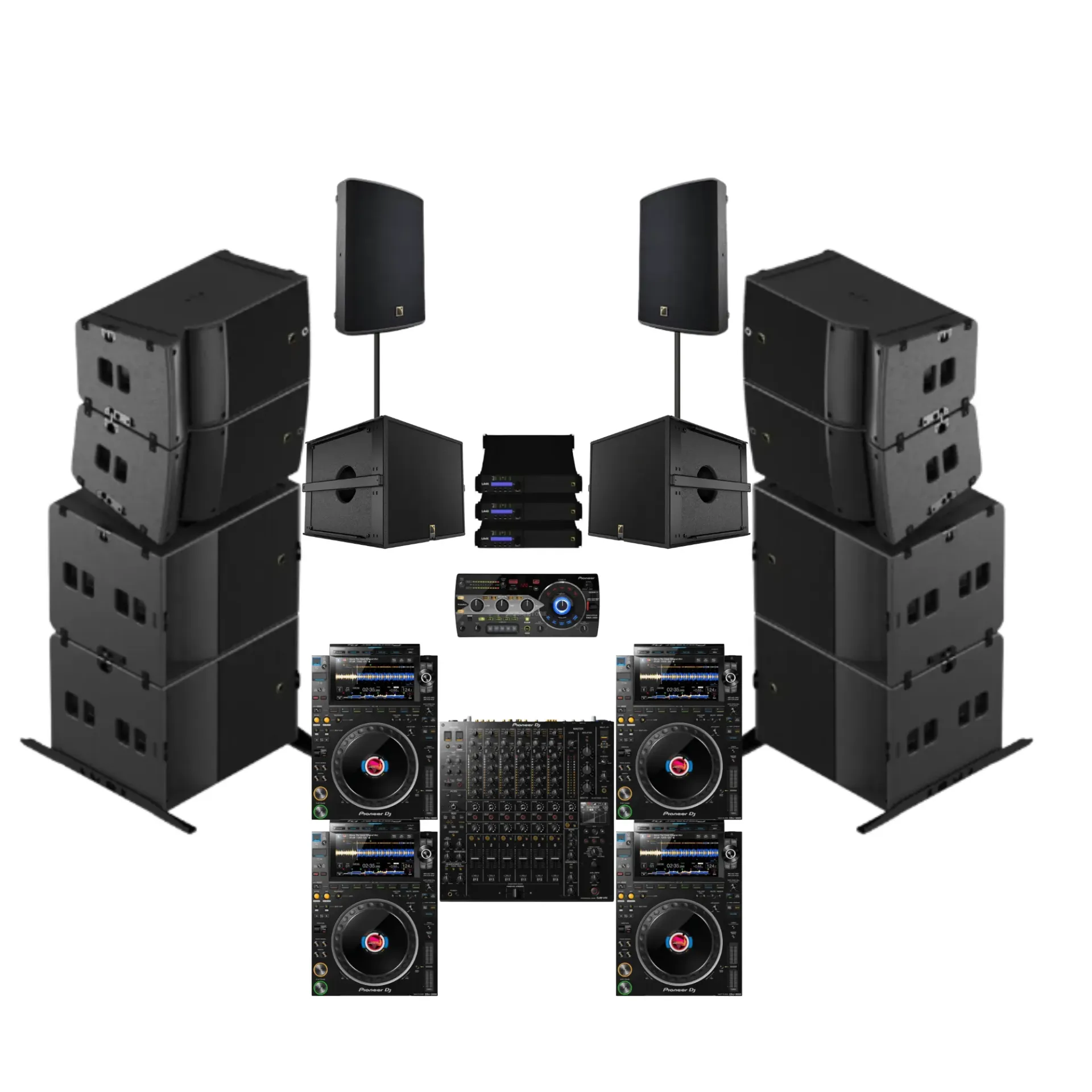 PACK COMPLETO LA AFTER -  V10 + 4X CDJ3000 + RMX1000 + DJBOOT 200X100 +  4x L-ACOUSTIC A15 + 4x L-ACOUSTIC KS21 +  2x L-ACOUSTIC X15 + 2x L-ACOUSTIC SB15
