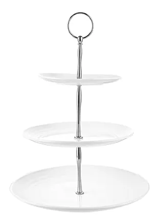 Bandeja triple blanca