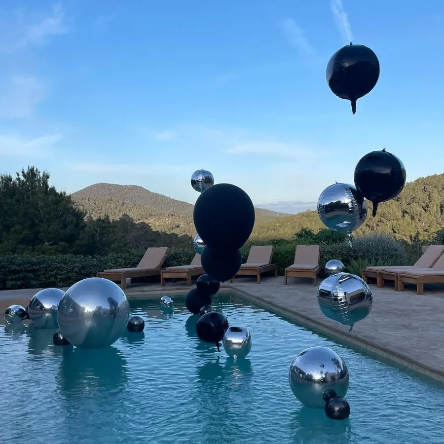 COMBO piscina (baloons, discoballs, mirror balls different size)